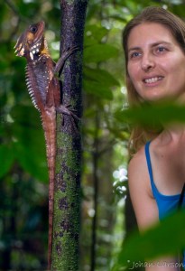 Jen Peters (right) at the Daintree Rainforest study site