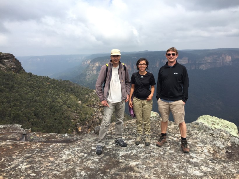 Herve, Rosana and Brendan at Mt Banks NP, NSW