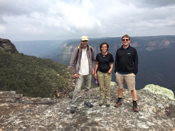 Herve, Rosana and Brendan at Mt Banks NP, NSW